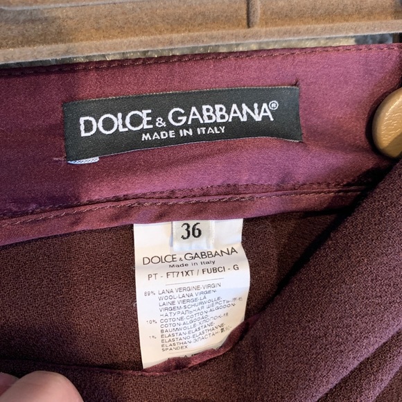 DOLCE & GABBANA Wool Pants with Lace - Picture 3 of 7